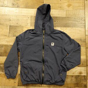 Abollria Men’s Hooded Jacket XL Navy Lightweight Zip Front Windbreaker